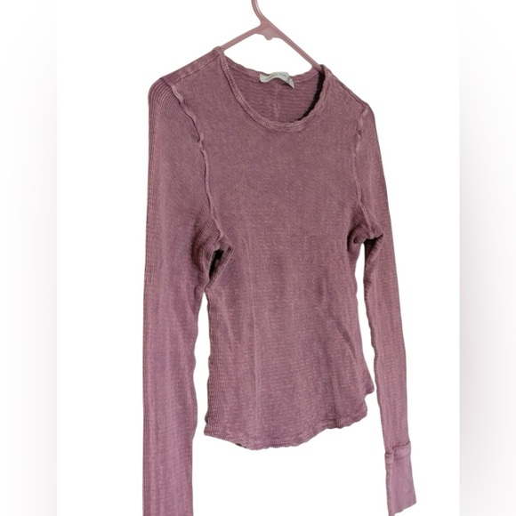 Altar’d State Ribbed Long Sleeve Thermal Top Mauve Size L - Picture 2 of 6